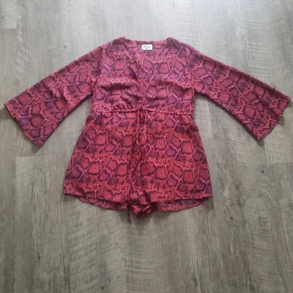 Show Me Your MuMu Roxy Python Romper. - Picture 2 of 7